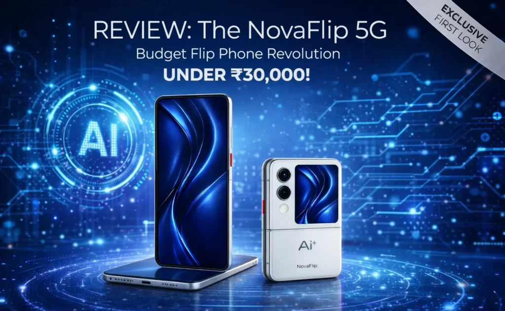 Ai+ Nova Flip 5G Glacier White Foldable Smartphone with 6.9-inch AMOLED Display