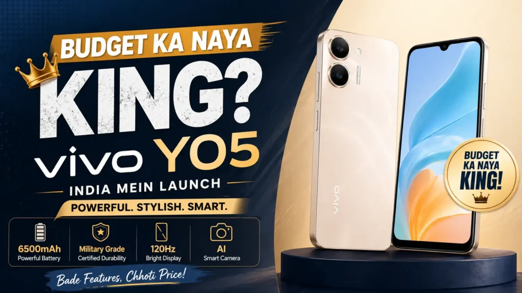 Vivo Y05 in Champagne Gold and Midnight Blue with 6500mAh battery
