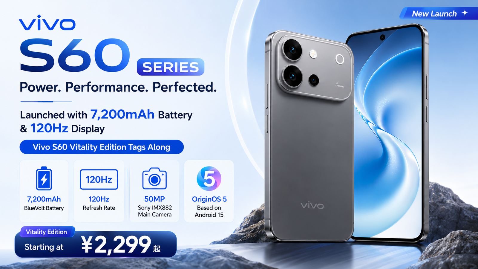 Vivo S60 Launched With 7,200mAh Battery and 144Hz Display, Vivo S60 Vitality Edition Tags Along: Price, Specifications