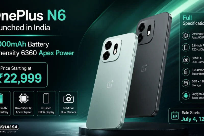 OnePlus N6 Unveiled in India: Battery Beast With Dimensity 6360 Apex and 120Hz Display