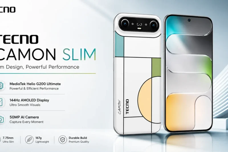 Tecno Camon Slim Launched With MediaTek Helio G200 Ultimate, 144Hz Display: Full Specifications