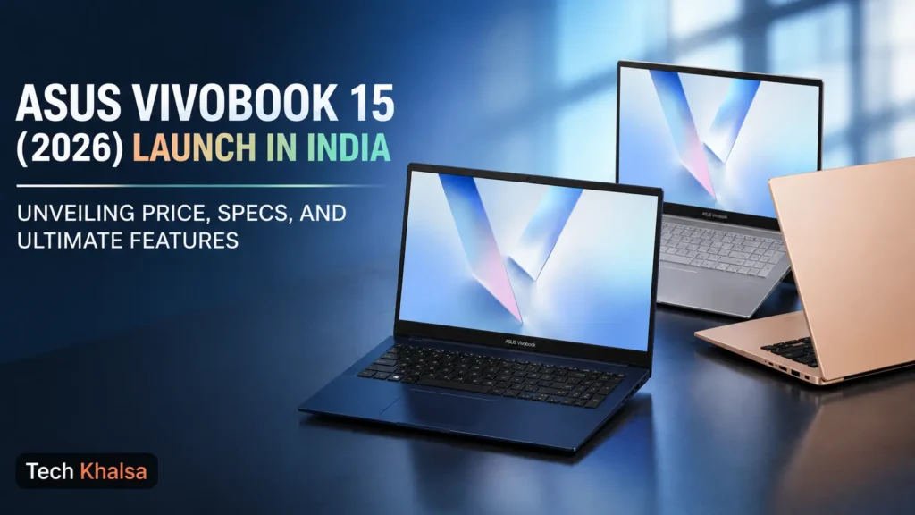 Asus Vivobook 15 2026 laptop in Terra Cotta featuring a 15.6-inch FHD display and Intel Core 5 Series 3 processor