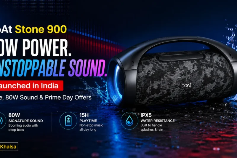 boAt Stone 900 Launched in India: 80W Sound, 15-Hour Battery, and Prime Day Price