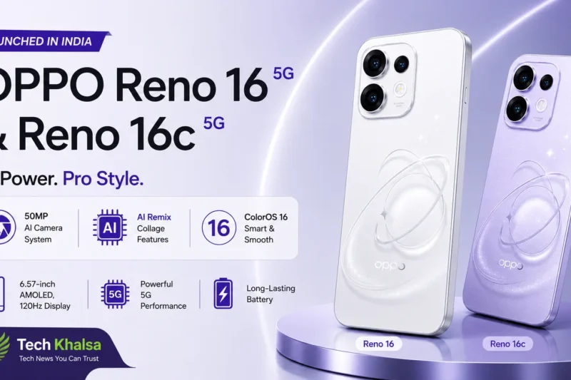 OPPO Reno 16 and Reno 16c Launch in India: 50MP Cameras, Price, and Full Specifications