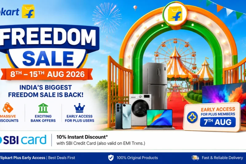 Flipkart Freedom Sale 2026 Announced: Massive Discounts, Bank Offers & Early Access Details