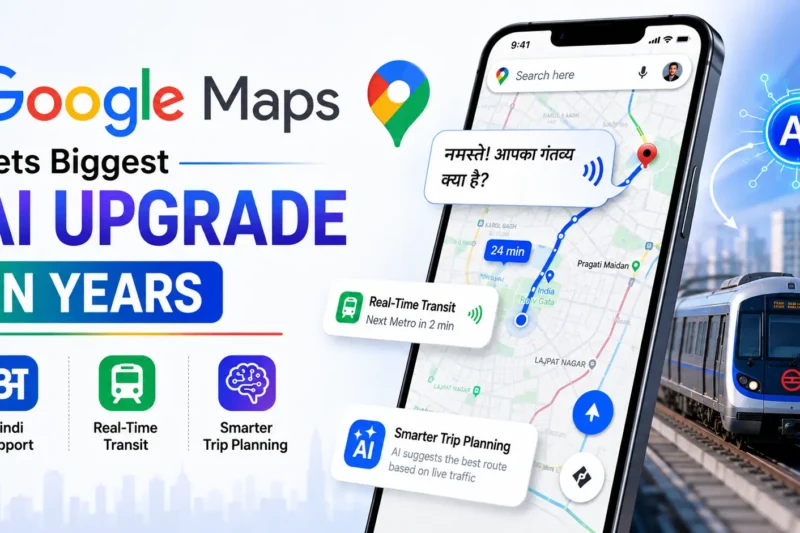 Google Maps Gets Biggest AI Upgrade in Years: Hindi Support, Real-Time Transit & Smarter Trip Planning