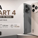 Lava Smart 4 in Konark Gold and Ajanta Grey showing 90Hz display and MIL-STD-810H military grade certification