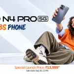 Lava Bold N4 Pro 5G smartphone showing a 6.75-inch 120Hz display and a 50MP AI dual camera setup.