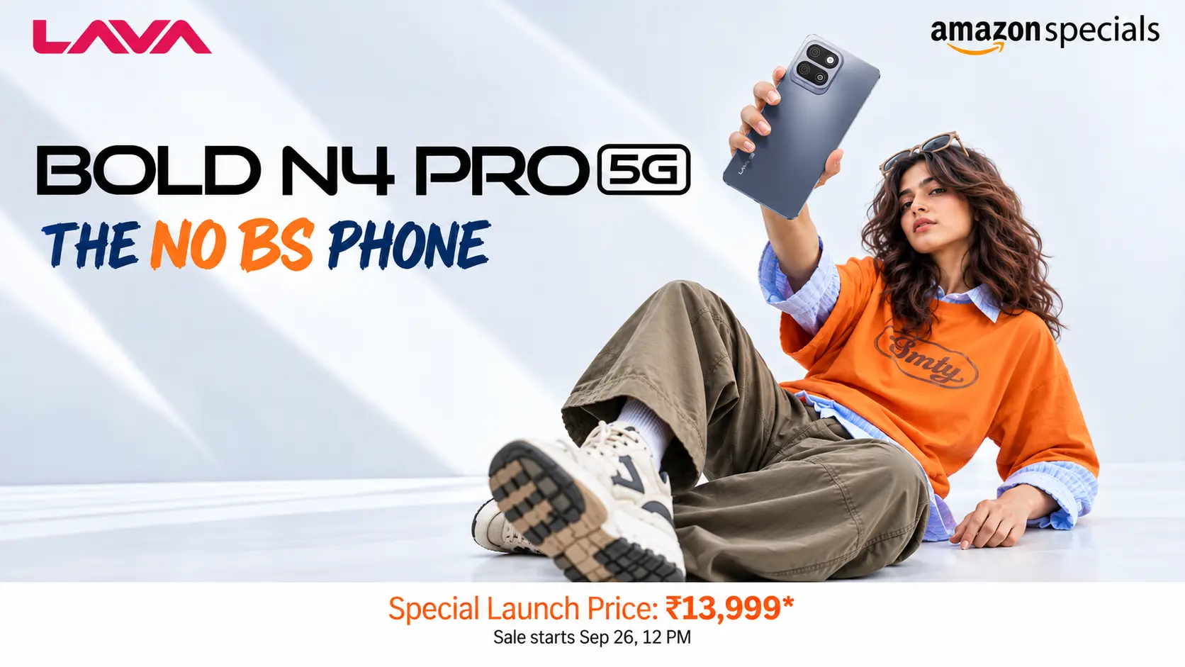 Lava Bold N4 Pro 5G: Budget 6000mAh Battery Phone with 120Hz Display. Lava Bold N4 Pro 5G smartphone showing a 6.75-inch 120Hz display and a 50MP AI dual camera setup.