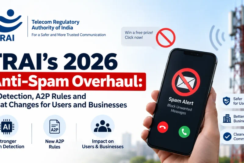 TRAI’s 2026 Anti-Spam Overhaul: AI Detection, A2P Rules and What Changes for Users and Businesses